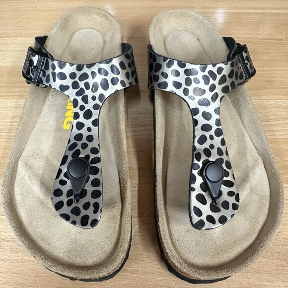 Viking Sandals Women's Size 37 Thong Cheetah Soft Footbed Sandals V712 - Picture 2 of 5